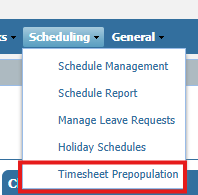 TS prepop button