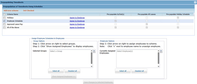 Timesheet Prepopulation Assignment