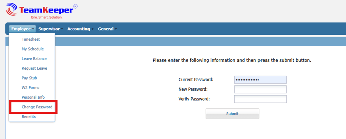 change password employee